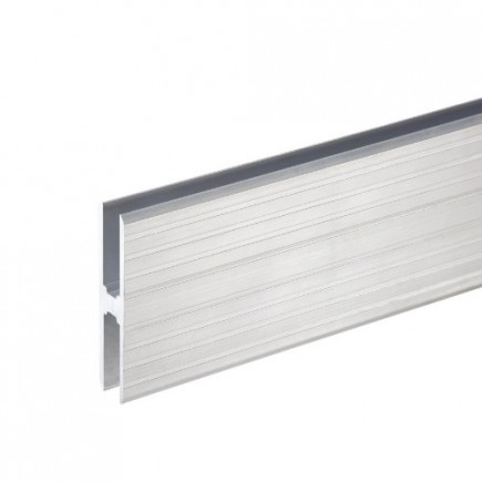 Adam Hall Hardware 6128 - Aluminiowy profil krawędziowy H, wersja ciężka, do łączenia powierzchni o grubości 10 mm